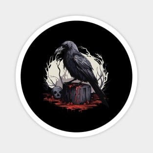 Gothic - Raven in the forest Magnet